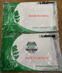  Phân biệt Bộ quần áo bảo hộ chống dịch Lakeland Micromax Việt Nam China NS EMN428